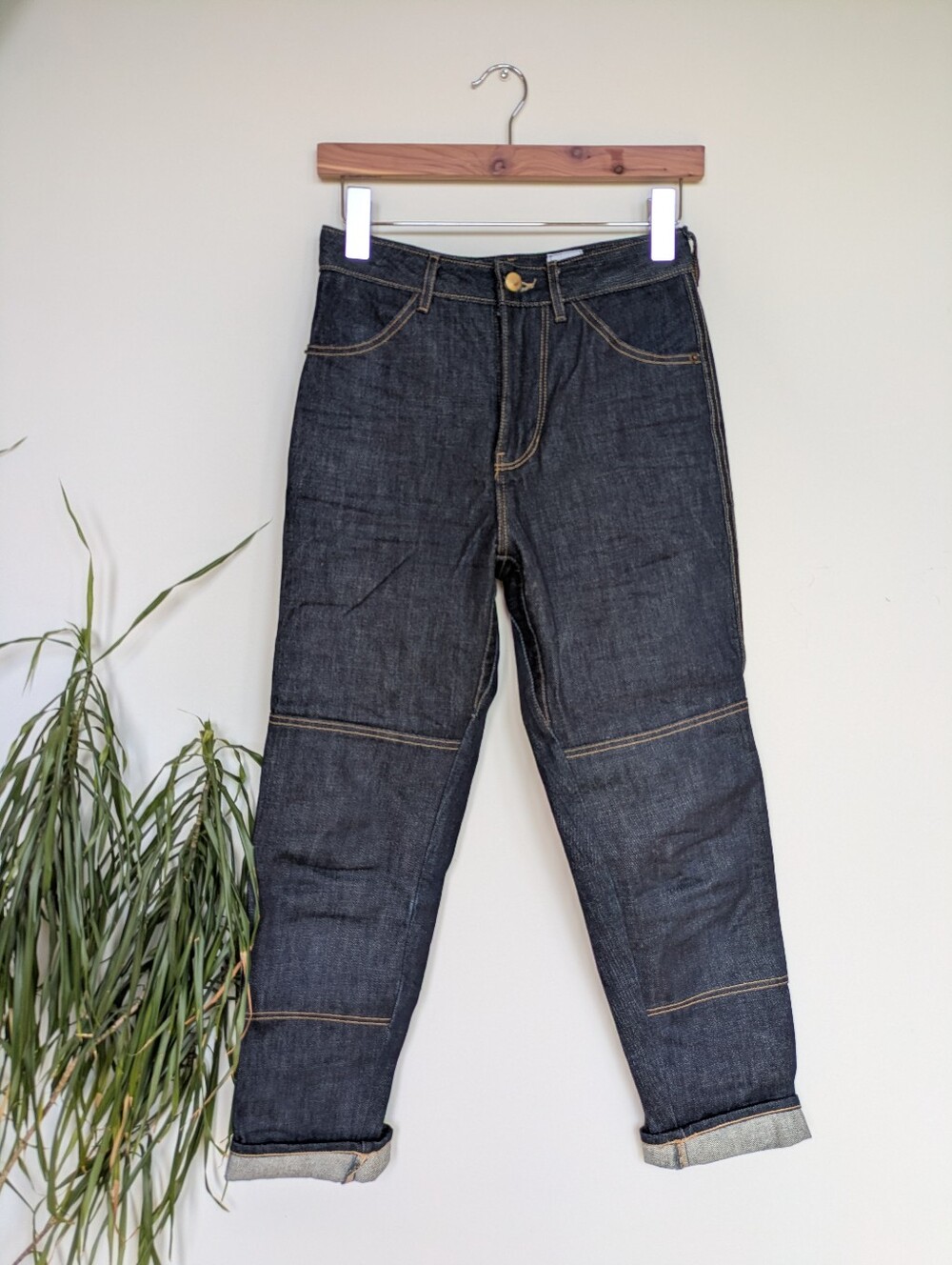 Gamine Workwear Dark Indigo Dungaree Jeans Made in USA